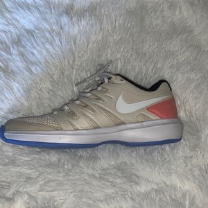 nike zooms, white, cream, pink + blue